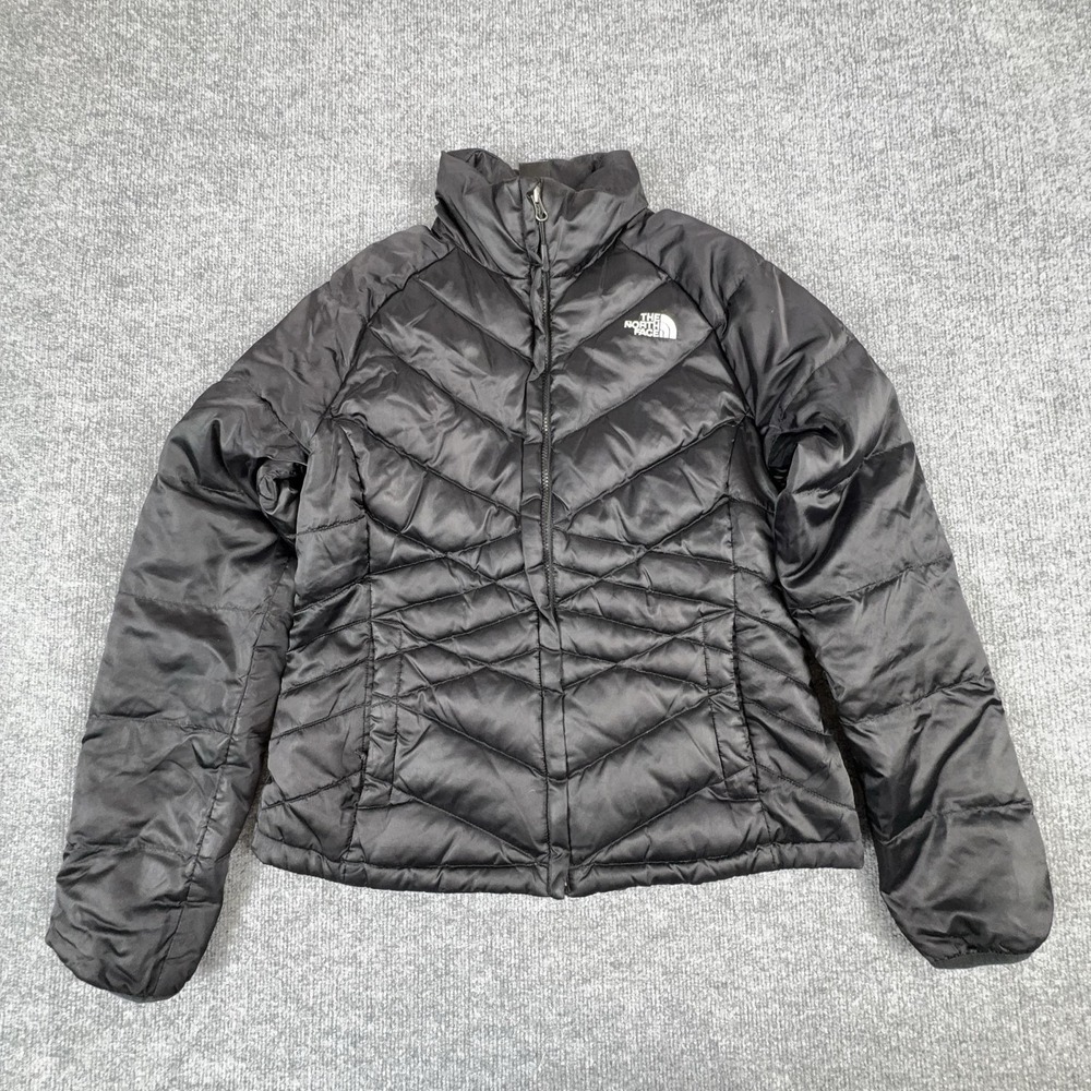 The North Face Jacket Womens Medium Black 550 Down Puffer Quilted Full Zip